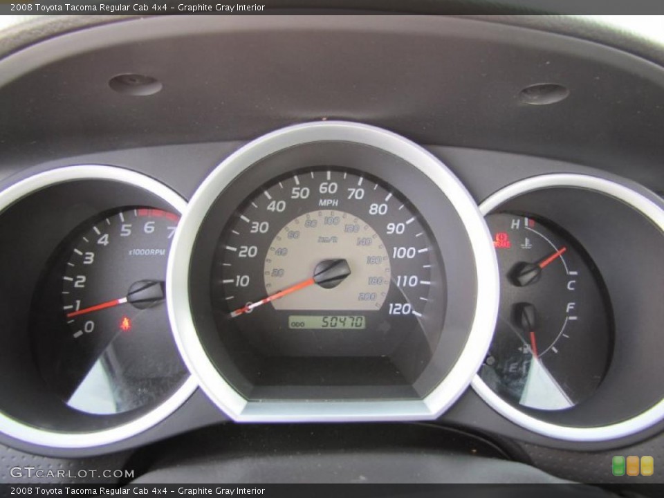 Graphite Gray Interior Gauges for the 2008 Toyota Tacoma Regular Cab 4x4 #38015056