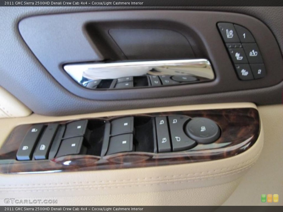 Cocoa/Light Cashmere Interior Controls for the 2011 GMC Sierra 2500HD Denali Crew Cab 4x4 #38017068