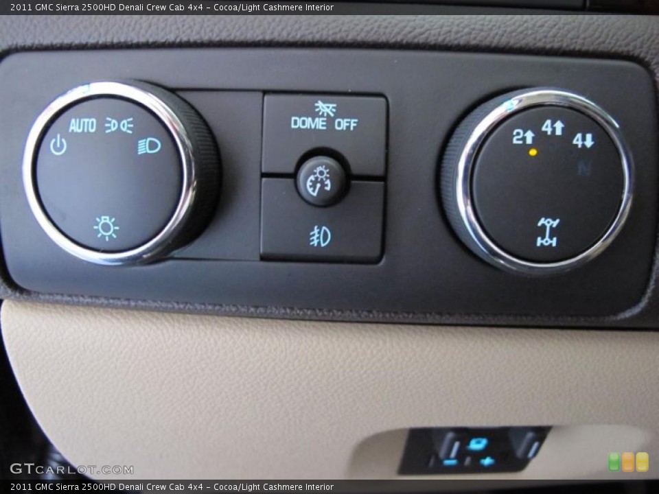 Cocoa/Light Cashmere Interior Controls for the 2011 GMC Sierra 2500HD Denali Crew Cab 4x4 #38017080