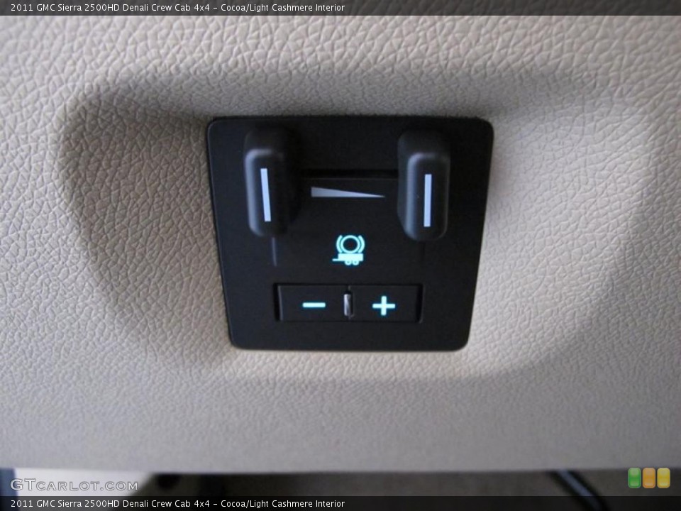 Cocoa/Light Cashmere Interior Controls for the 2011 GMC Sierra 2500HD Denali Crew Cab 4x4 #38017092