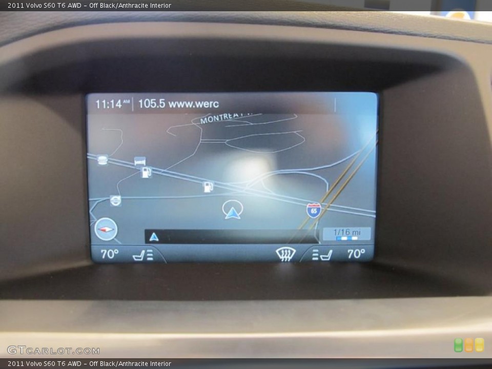 Off Black/Anthracite Interior Navigation for the 2011 Volvo S60 T6 AWD #38018348