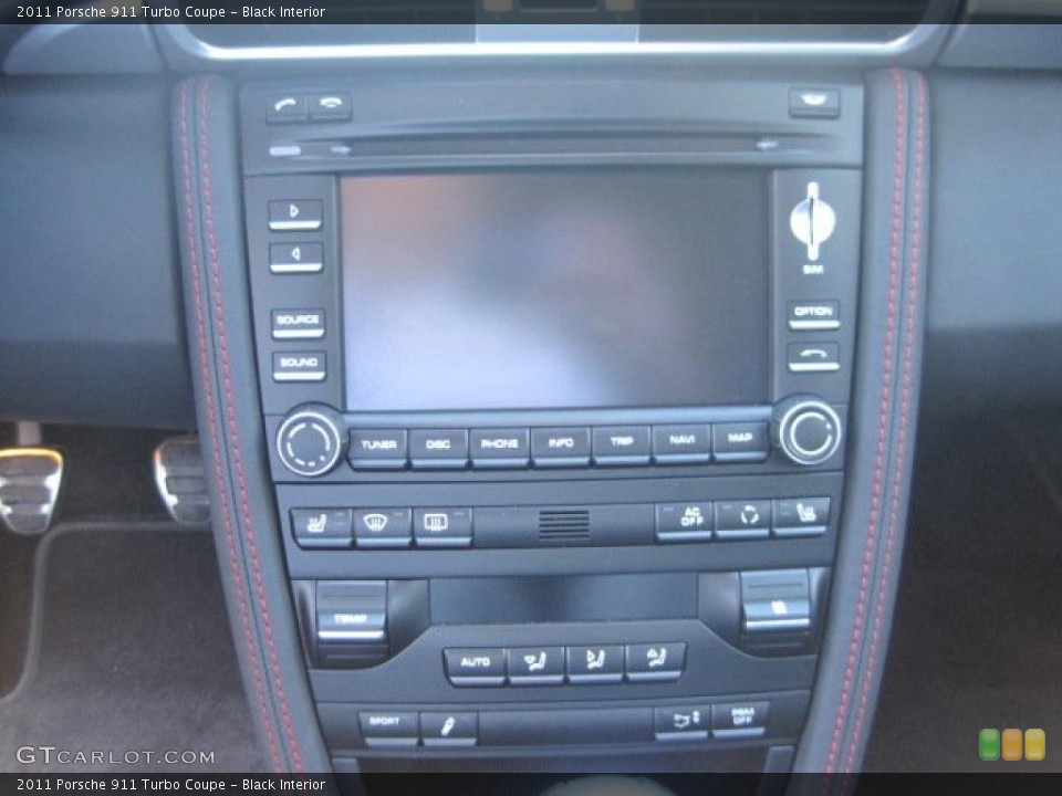 Black Interior Controls for the 2011 Porsche 911 Turbo Coupe #38019064