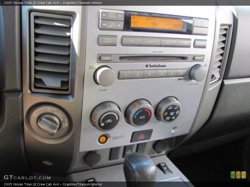 Graphite/Titanium Interior Controls for the 2005 Nissan Titan LE Crew Cab 4x4 #38019824