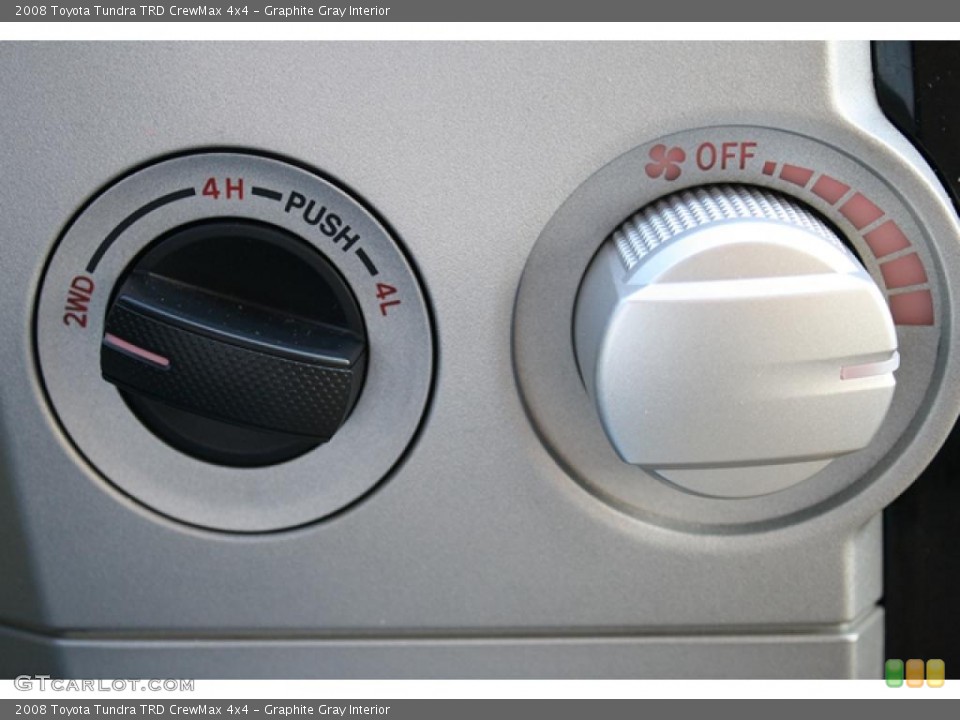 Graphite Gray Interior Controls for the 2008 Toyota Tundra TRD CrewMax 4x4 #38023932