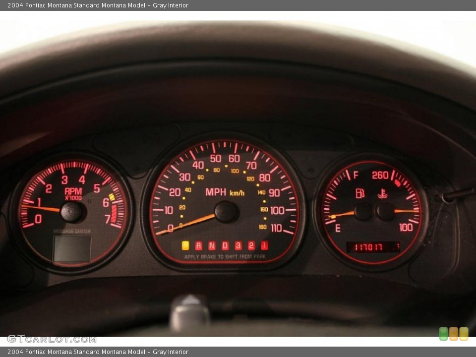 Gray Interior Gauges for the 2004 Pontiac Montana  #38024788
