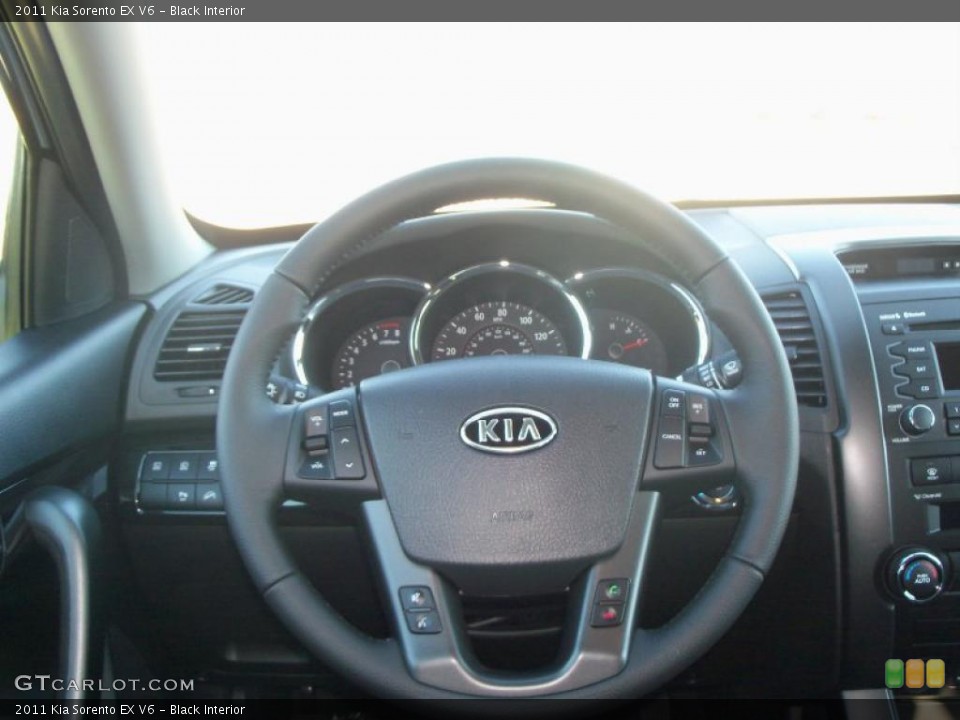 Black Interior Steering Wheel for the 2011 Kia Sorento EX V6 #38026942