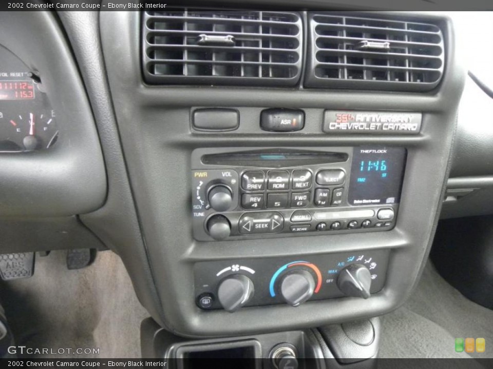 Ebony Black Interior Controls for the 2002 Chevrolet Camaro Coupe #38027454