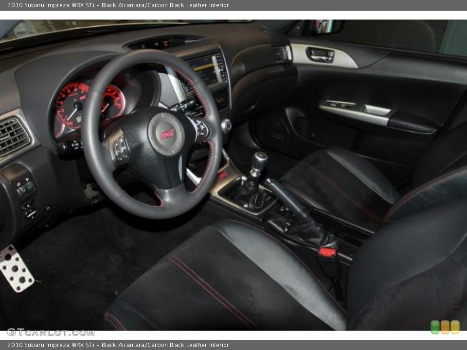 Black Alcantara/Carbon Black Leather Interior Photo for the 2010 Subaru Impreza WRX STi #38027802