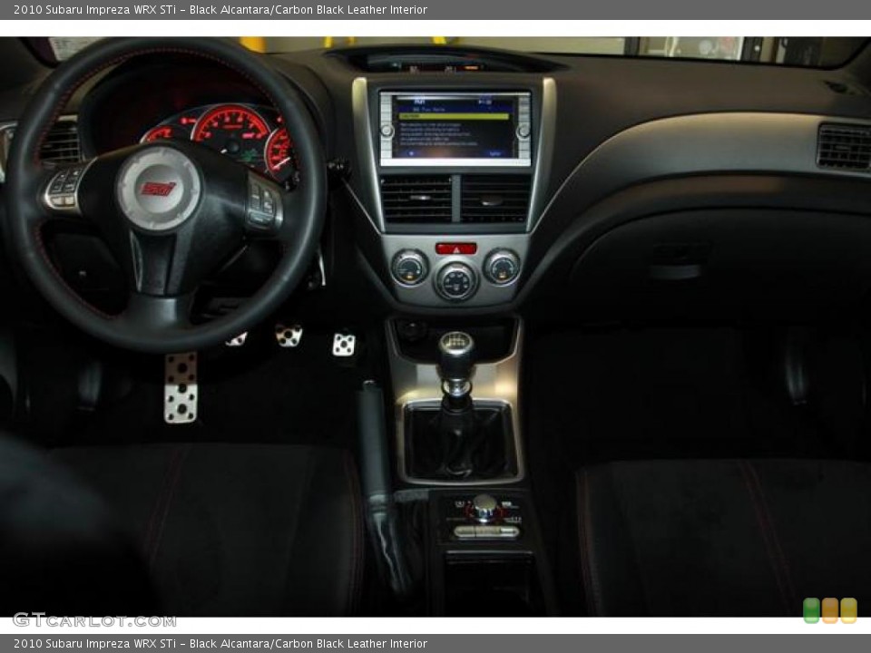 Black Alcantara/Carbon Black Leather Interior Dashboard for the 2010 Subaru Impreza WRX STi #38027922
