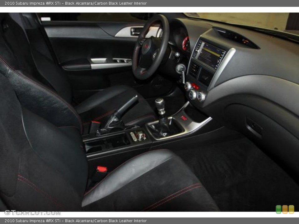 Black Alcantara/Carbon Black Leather Interior Photo for the 2010 Subaru Impreza WRX STi #38027967