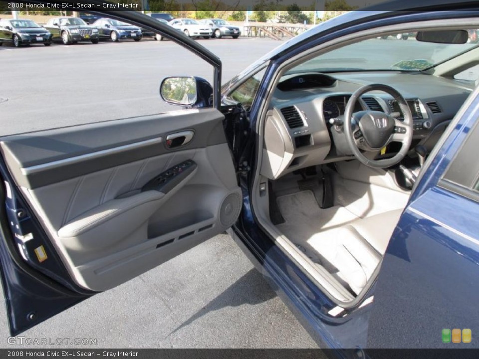 Gray Interior Photo for the 2008 Honda Civic EX-L Sedan #38029402