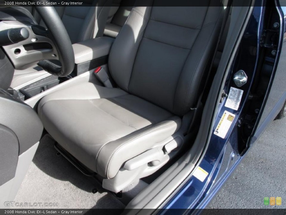 Gray Interior Photo for the 2008 Honda Civic EX-L Sedan #38029430