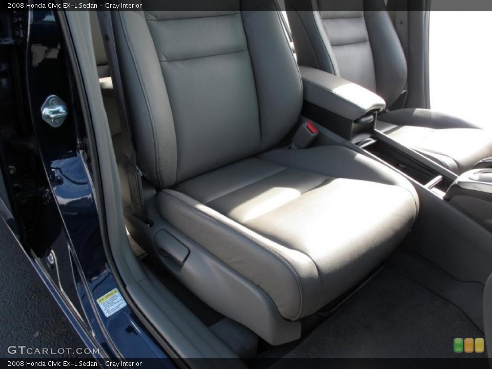 Gray Interior Photo for the 2008 Honda Civic EX-L Sedan #38029470