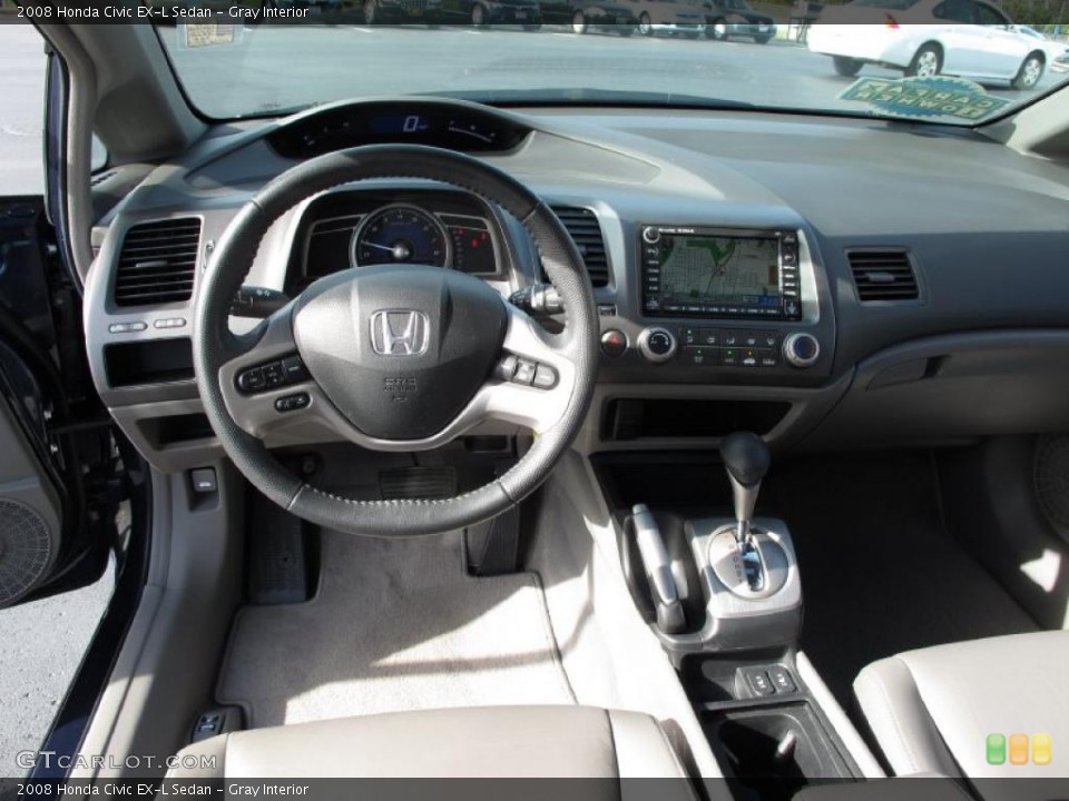 Gray Interior Photo for the 2008 Honda Civic EX-L Sedan #38029482