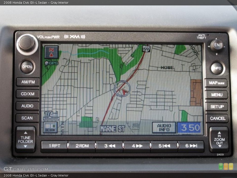 Gray Interior Navigation for the 2008 Honda Civic EX-L Sedan #38029542