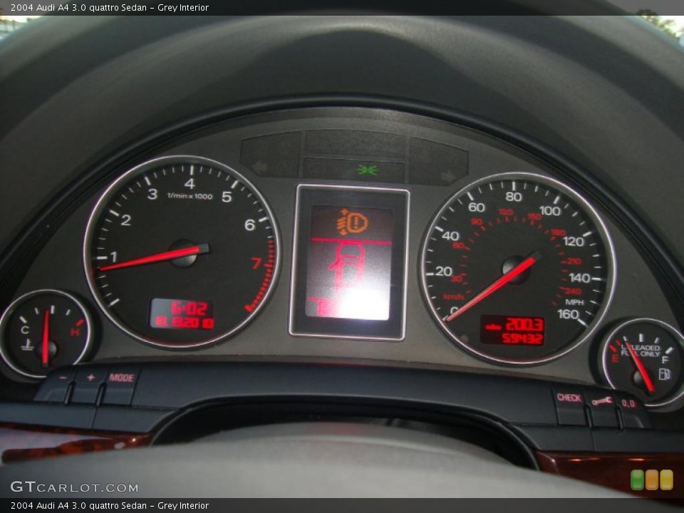 Grey Interior Gauges for the 2004 Audi A4 3.0 quattro Sedan #38031288