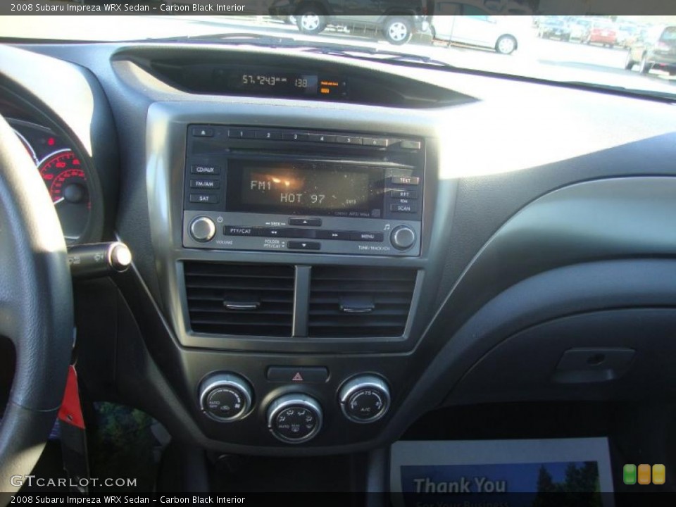 Carbon Black Interior Controls for the 2008 Subaru Impreza WRX Sedan #38031861