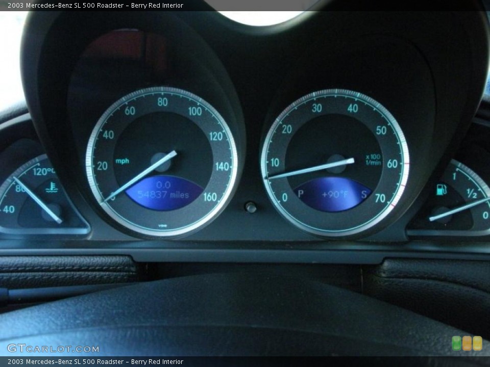Berry Red Interior Gauges for the 2003 Mercedes-Benz SL 500 Roadster #38035053