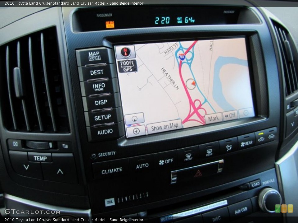Sand Beige Interior Navigation for the 2010 Toyota Land Cruiser  #38035497