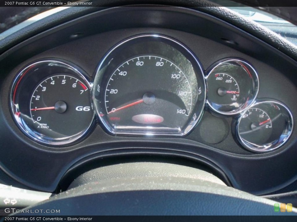 Ebony Interior Gauges for the 2007 Pontiac G6 GT Convertible #38038262