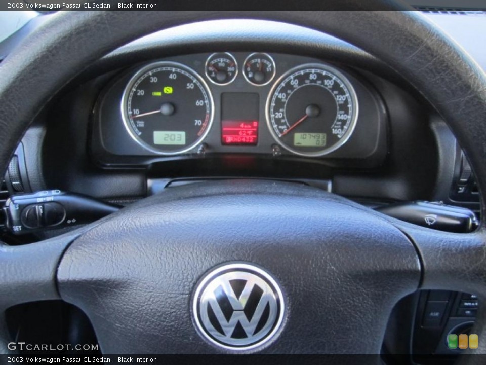 Black Interior Gauges for the 2003 Volkswagen Passat GL Sedan #38038454