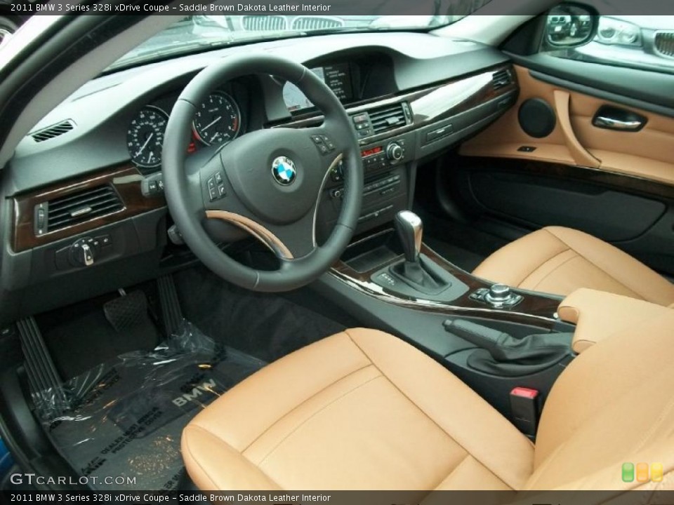 Saddle Brown Dakota Leather Interior Photo for the 2011 BMW 3 Series 328i xDrive Coupe #38040382