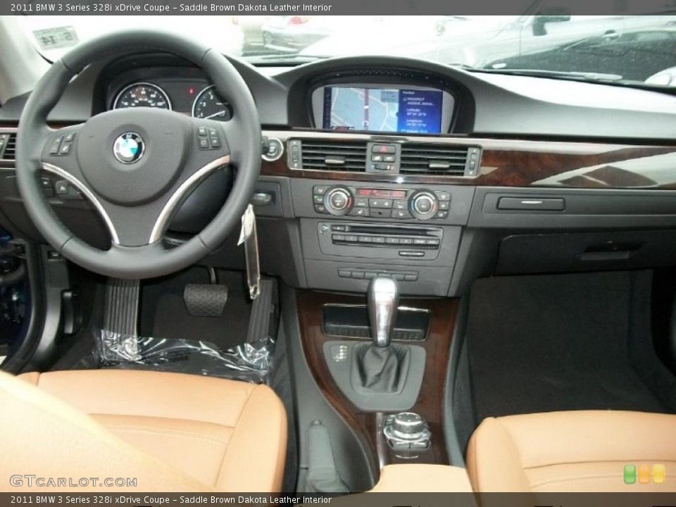 Saddle Brown Dakota Leather Interior Dashboard for the 2011 BMW 3 Series 328i xDrive Coupe #38040430