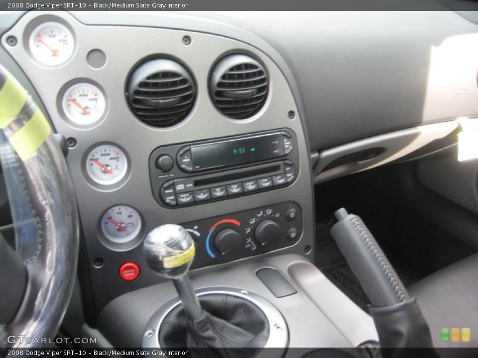 Black/Medium Slate Gray Interior Controls for the 2008 Dodge Viper SRT-10 #38041154