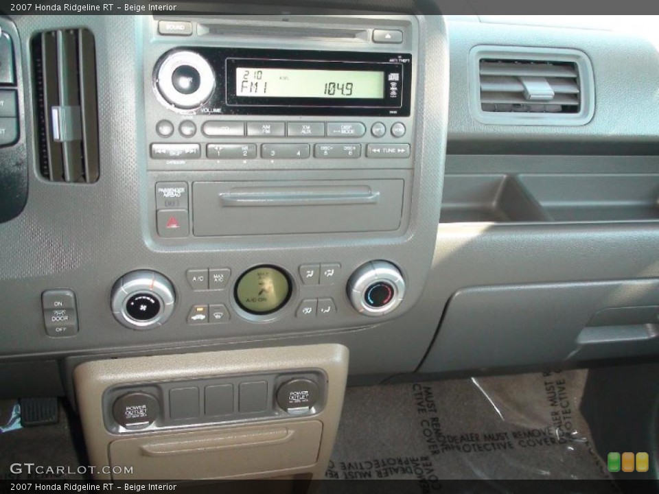 Beige Interior Controls for the 2007 Honda Ridgeline RT #38042030