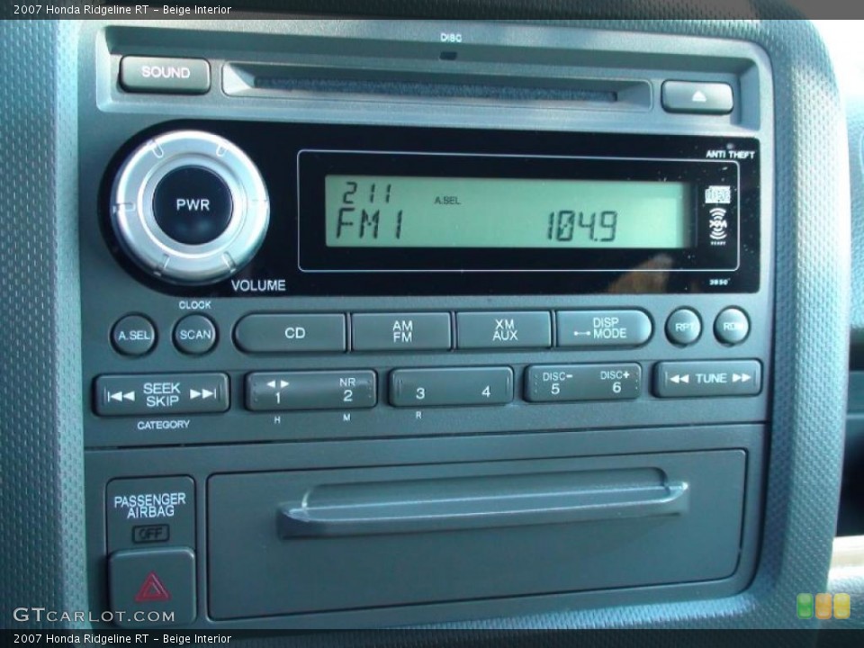 Beige Interior Controls for the 2007 Honda Ridgeline RT #38042090
