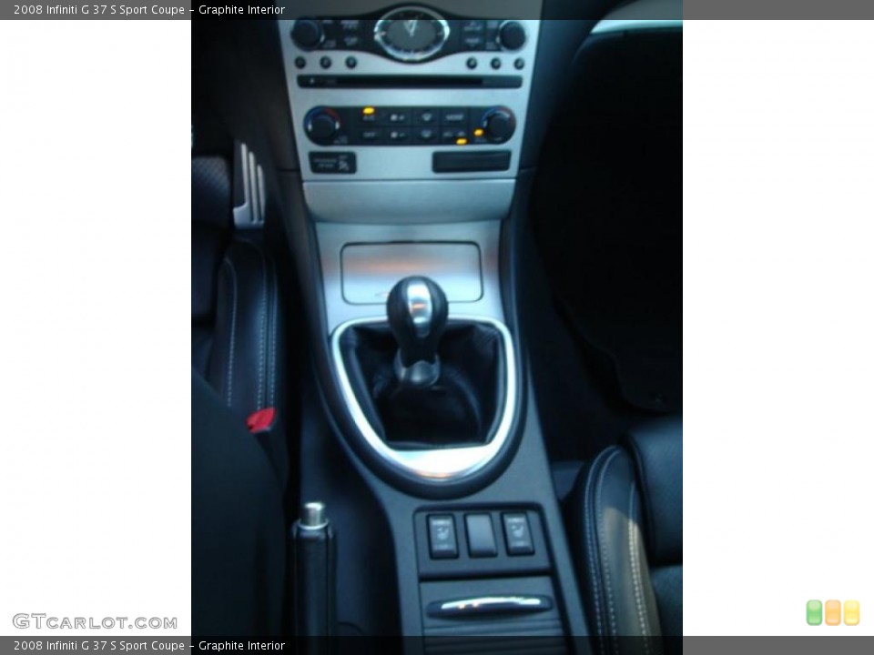 Graphite Interior Controls for the 2008 Infiniti G 37 S Sport Coupe #38043206