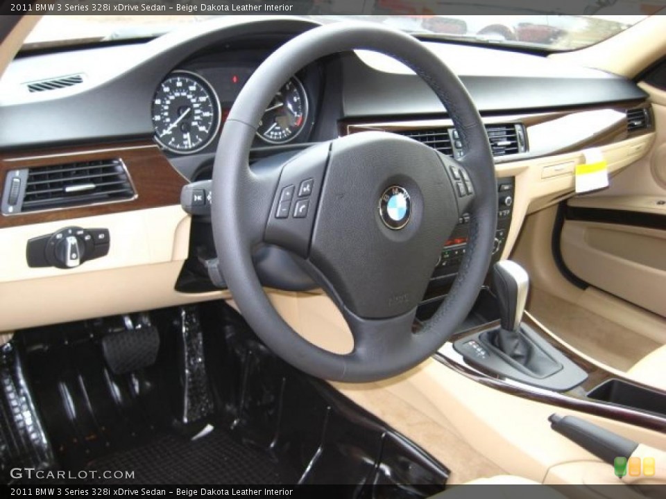 Beige Dakota Leather Interior Photo for the 2011 BMW 3 Series 328i xDrive Sedan #38044783