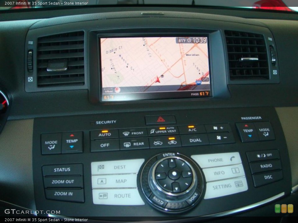 Stone Interior Navigation for the 2007 Infiniti M 35 Sport Sedan #38044923