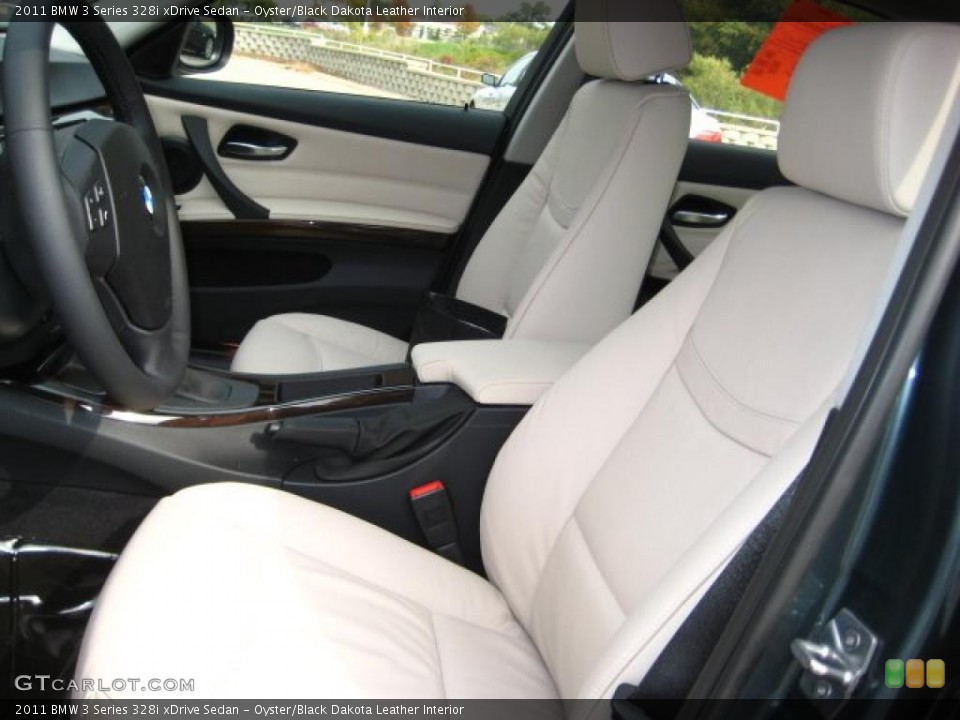 Oyster/Black Dakota Leather Interior Photo for the 2011 BMW 3 Series 328i xDrive Sedan #38045083