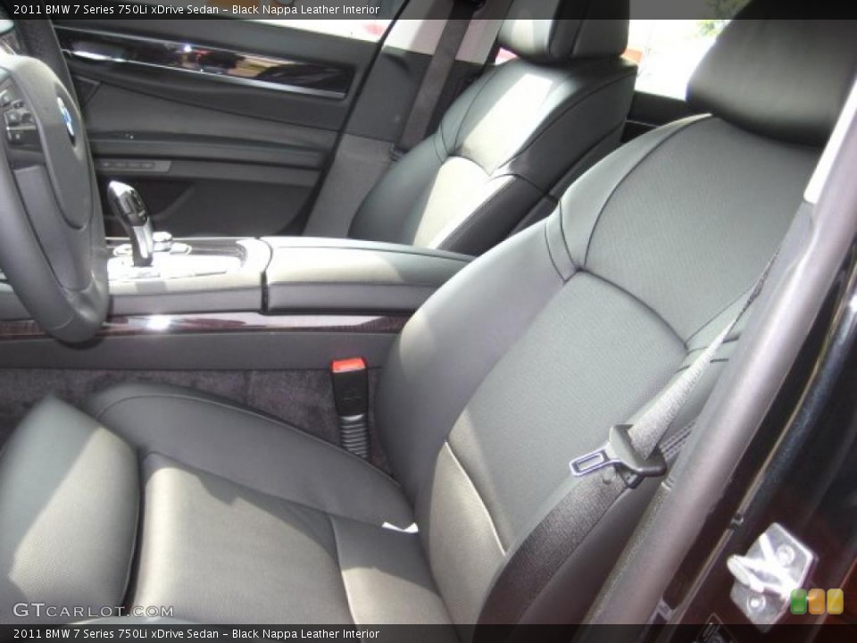 Black Nappa Leather Interior Photo for the 2011 BMW 7 Series 750Li xDrive Sedan #38045356