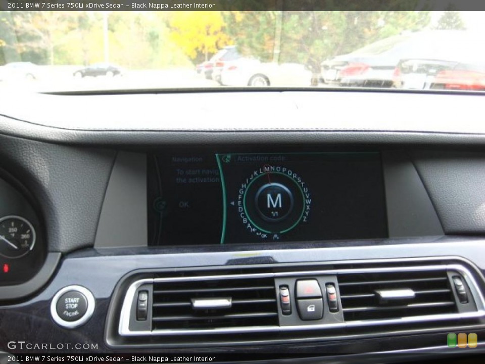 Black Nappa Leather Interior Navigation for the 2011 BMW 7 Series 750Li xDrive Sedan #38045408
