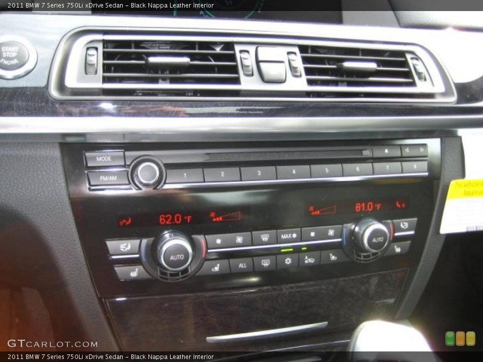 Black Nappa Leather Interior Controls for the 2011 BMW 7 Series 750Li xDrive Sedan #38045444