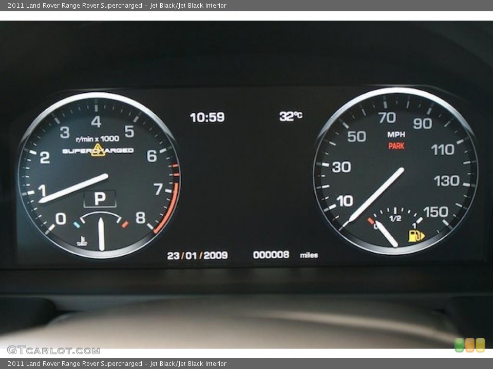 Jet Black/Jet Black Interior Gauges for the 2011 Land Rover Range Rover Supercharged #38045872