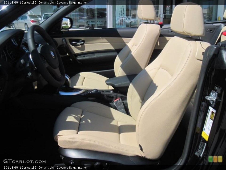 Savanna Beige Interior Photo for the 2011 BMW 1 Series 135i Convertible #38046616