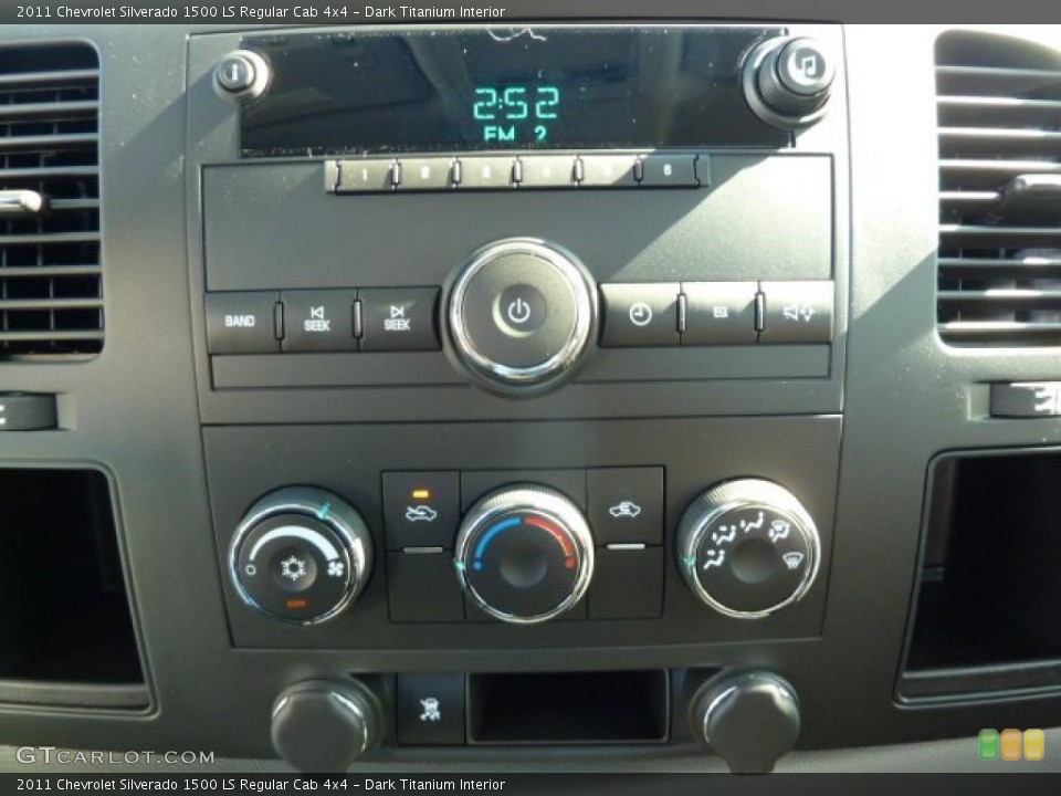 Dark Titanium Interior Controls for the 2011 Chevrolet Silverado 1500 LS Regular Cab 4x4 #38056634