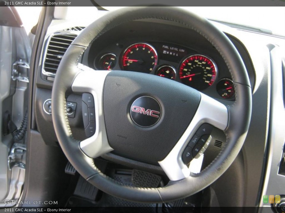 Ebony Interior Steering Wheel for the 2011 GMC Acadia SLE #38056966