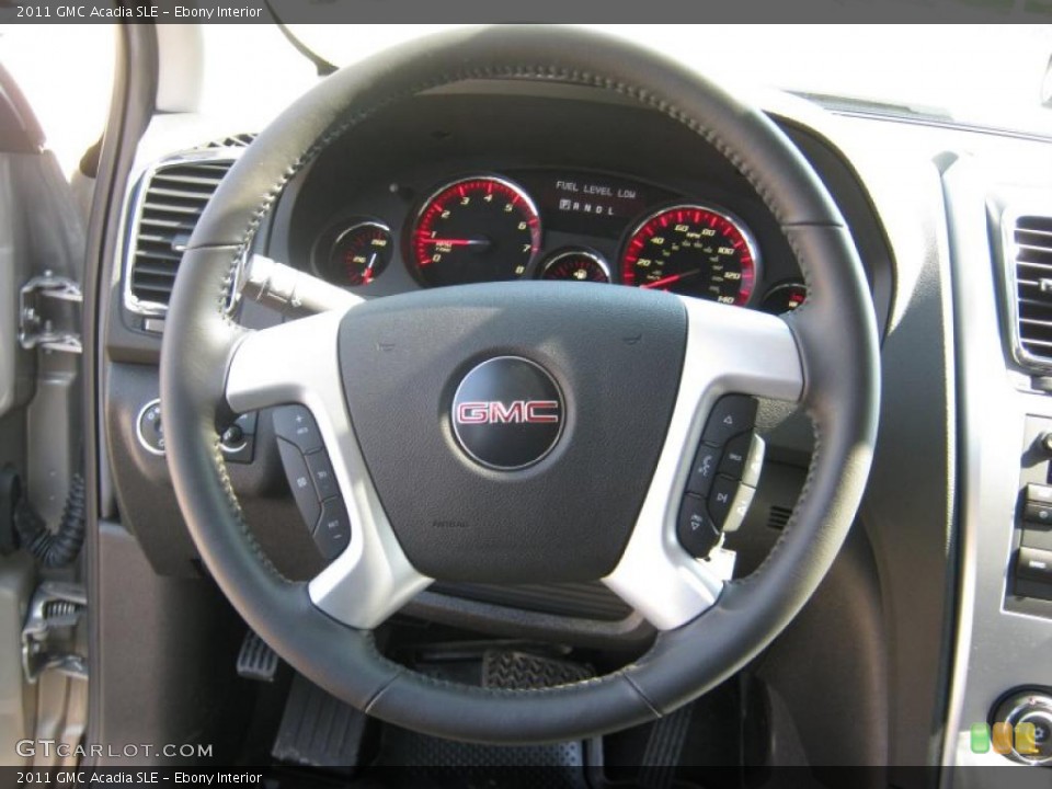 Ebony Interior Steering Wheel for the 2011 GMC Acadia SLE #38057390