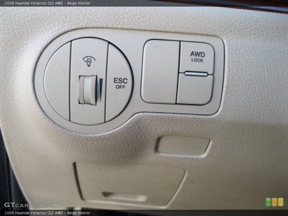 Beige Interior Controls for the 2008 Hyundai Veracruz GLS AWD #38057938