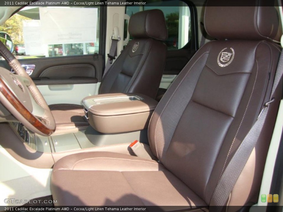 Cocoa/Light Linen Tehama Leather Interior Photo for the 2011 Cadillac Escalade Platinum AWD #38058801