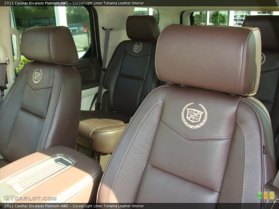 Cocoa/Light Linen Tehama Leather Interior Photo for the 2011 Cadillac Escalade Platinum AWD #38058829