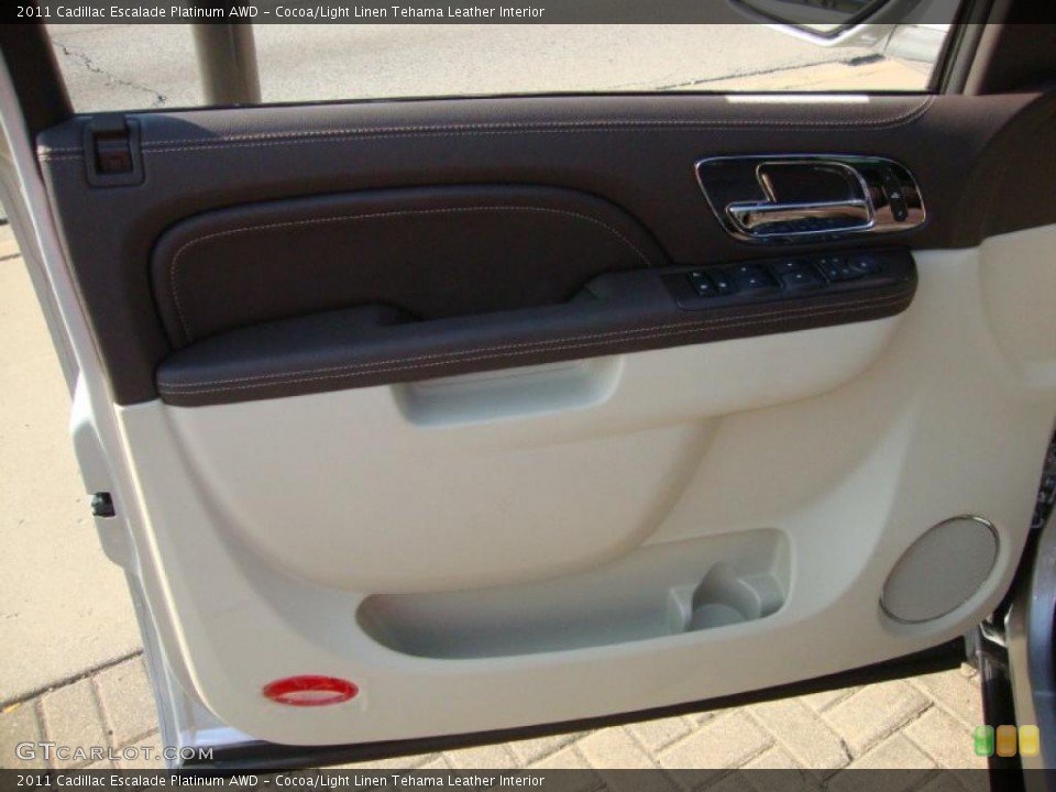 Cocoa/Light Linen Tehama Leather Interior Photo for the 2011 Cadillac Escalade Platinum AWD #38058845