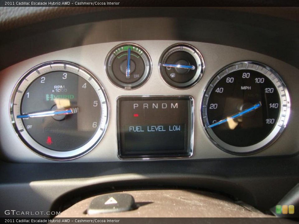Cashmere/Cocoa Interior Gauges for the 2011 Cadillac Escalade Hybrid AWD #38059401