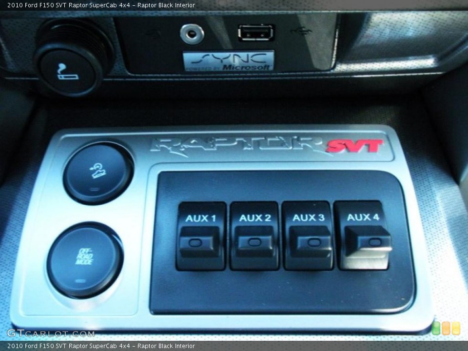 Raptor Black Interior Controls for the 2010 Ford F150 SVT Raptor SuperCab 4x4 #38061047