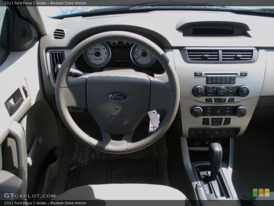Medium Stone Interior Dashboard for the 2011 Ford Focus S Sedan #38061468