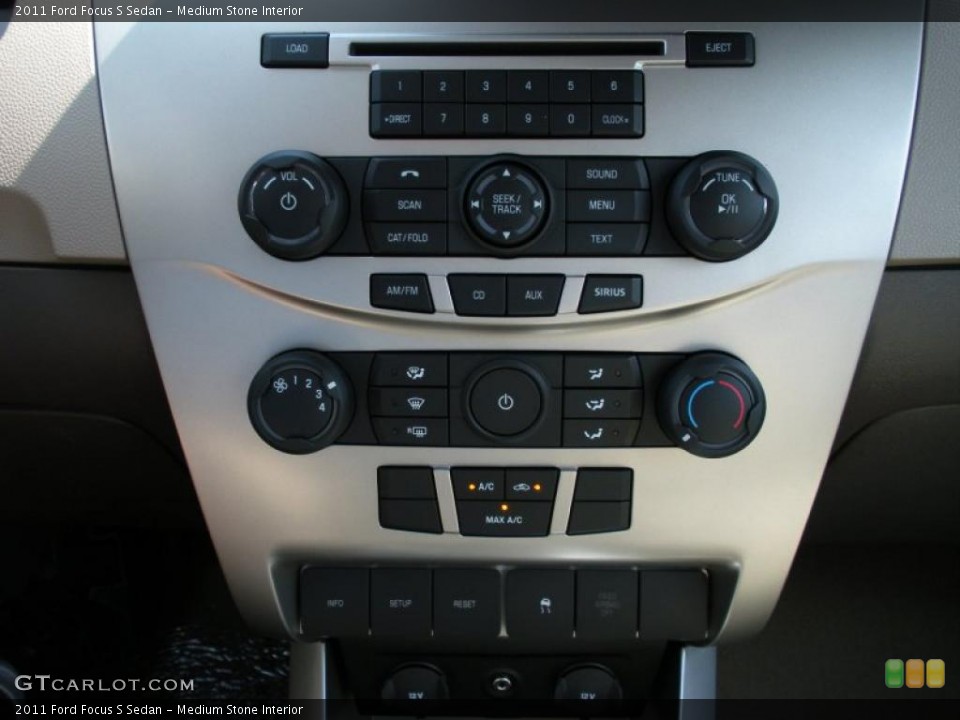 Medium Stone Interior Controls for the 2011 Ford Focus S Sedan #38061500
